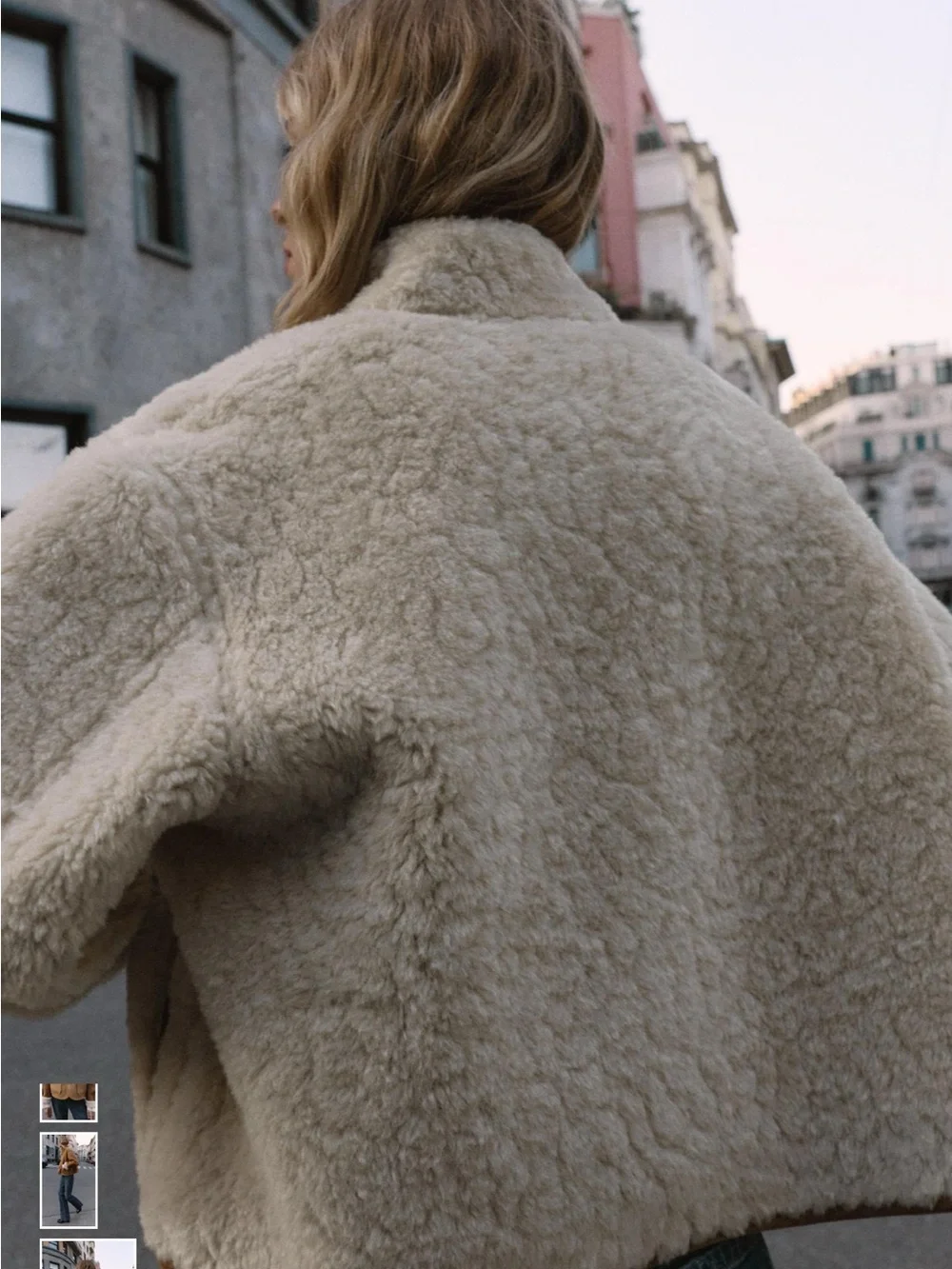 Zara Real Suede Shearling Reversable Jacket in Camel XS - Picture 6 of 10